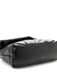 Lambskin Quilted Toy Loulou Puffer Monogram Chain Satchel Black