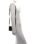 Smooth Calfskin Micro 30 Montaigne Flap Bag Black