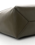 Shiny Calfskin Medium Puzzle Fold Tote Umber