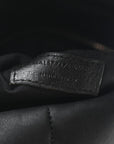 Lambskin Quilted Small Loulou Puffer Monogram Chain Satchel Black