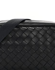 Calfskin Intrecciato Small Camera Bag Navy