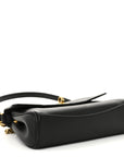 Natural Smooth Calfskin Nano Rodeo Top Handle Handbag Black
