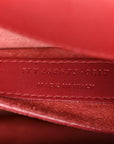 Grained Calfskin Medium Monogram Sunset Satchel Red