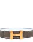 Epsom Swift 24mm Mini Constance H Belt 75 30 White Etoupe