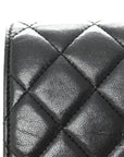 Lambskin Quilted Wallet On Chain WOC Black