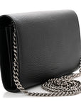 Calfskin Mini Dionysus Chain Wallet Black