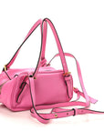 Lambskin Tag Bowling Bag Pink
