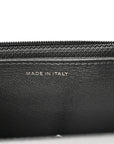 Calfskin Elaphe Double Chevron Mini Wallet On Chain WOC Black