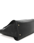 Calfskin Medium Deauville Tote Black Multicolor