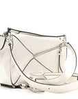 Calfskin Small Puzzle Bag White