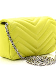 Lambskin Matelasse Mini GG Marmont Shoulder Bag Firefly