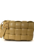 Nappa Maxi Intreccio Padded Cassette Crossbody Bag Tapioca