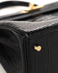 Matte Alligator Kelly Retourne 28 Black