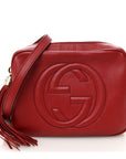 Pebbled Calfskin Small Soho Disco Bag Tabasco Red