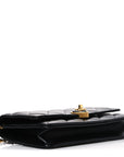 Lambskin Plexiglass Quilted Coco Love Wallet On Chain WOC Black
