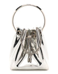Metallic Patent Bon Bon Bag Silver