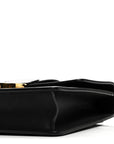 Box Calfskin 30 Montaigne Flap Bag Black