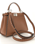 Cuoio Romano Selleria Bi-Color Mini Peekaboo Iconic Satchel Mou Milk