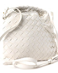 Calfskin Intrecciato Mini Hop White