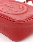 Pebbled Calfskin Small Soho Disco Bag Tabasco Red
