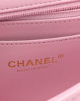 Lambskin Quilted Mini Rectangular Flap Pink