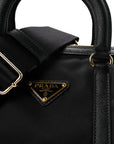 Re-Nylon Saffiano Medium Re-Edition 1978 Top Handle Bag Black