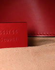 Calfskin Matelasse Mini GG Marmont Shoulder Bag Hibiscus Red