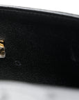 Lambskin Quilted Studded Medium Double Flap Black
