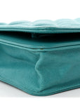 Caviar Quilted Boy Wallet On Chain WOC Light Blue