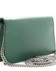 Dollar Calfskin Crystal Super Mini Dionysus Shoulder Bag Emerald