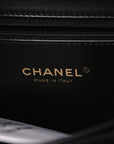 Caviar Quilted Medium CC Filigree Vanity Case Beige Black