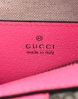GG Supreme Monogram Textured Dollar Calfskin Web Ophidia Small Crossbody Bag Beige Ebony Fuchsia