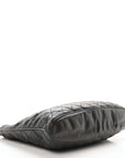 Calfskin Quilted CC Shopping Tote Black