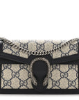 GG Supreme Monogram Textured Dollar Calfskin Super Mini Dionysus Shoulder Bag Beige Blue