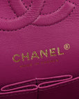 Lambskin Quilted Small Double Flap Purple