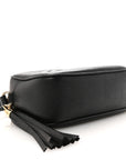 Pebbled Calfskin Small Soho Disco Bag Black