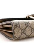 GG Supreme Monogram Mini Dionysus Chain Wallet Beige Taupe