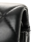 Lambskin Quilted Medium Double Flap So Black