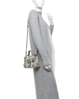 Snakeskin Matelasse Aria Mini GG Marmont Top Handle Shoulder Bag Roccia