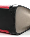 Bullhide Calfskin Nubuck Nano Tri-Color Luggage Bright Red