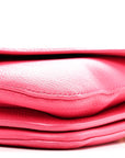 Calfskin Mount Envelope Bag Pink