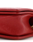 Caviar Quilted Medium Boy Flap Red
