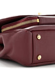 Caviar Quilted Small Business Affinity Flap Burgundy