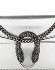 Metallic Calfskin Super Mini Dionysus Shoulder Bag Silver