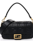 Nappa FF 1974 Embossed Baguette Black