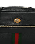 Calfskin Web Mini Ophidia Shoulder Bag Black