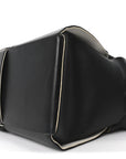 Nappa Maxi Intrecciato Medium Arco Tote Black White