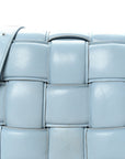 Nappa Maxi Intreccio Padded Cassette Crossbody Bag Ice