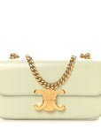 Shiny Calfskin Triomphe Chain Shoulder Bag Jade