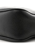 Pebbled Calfskin Small Soho Disco Bag Black